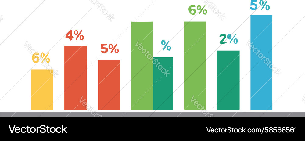 Data Visualization Bar Chart Vector Image