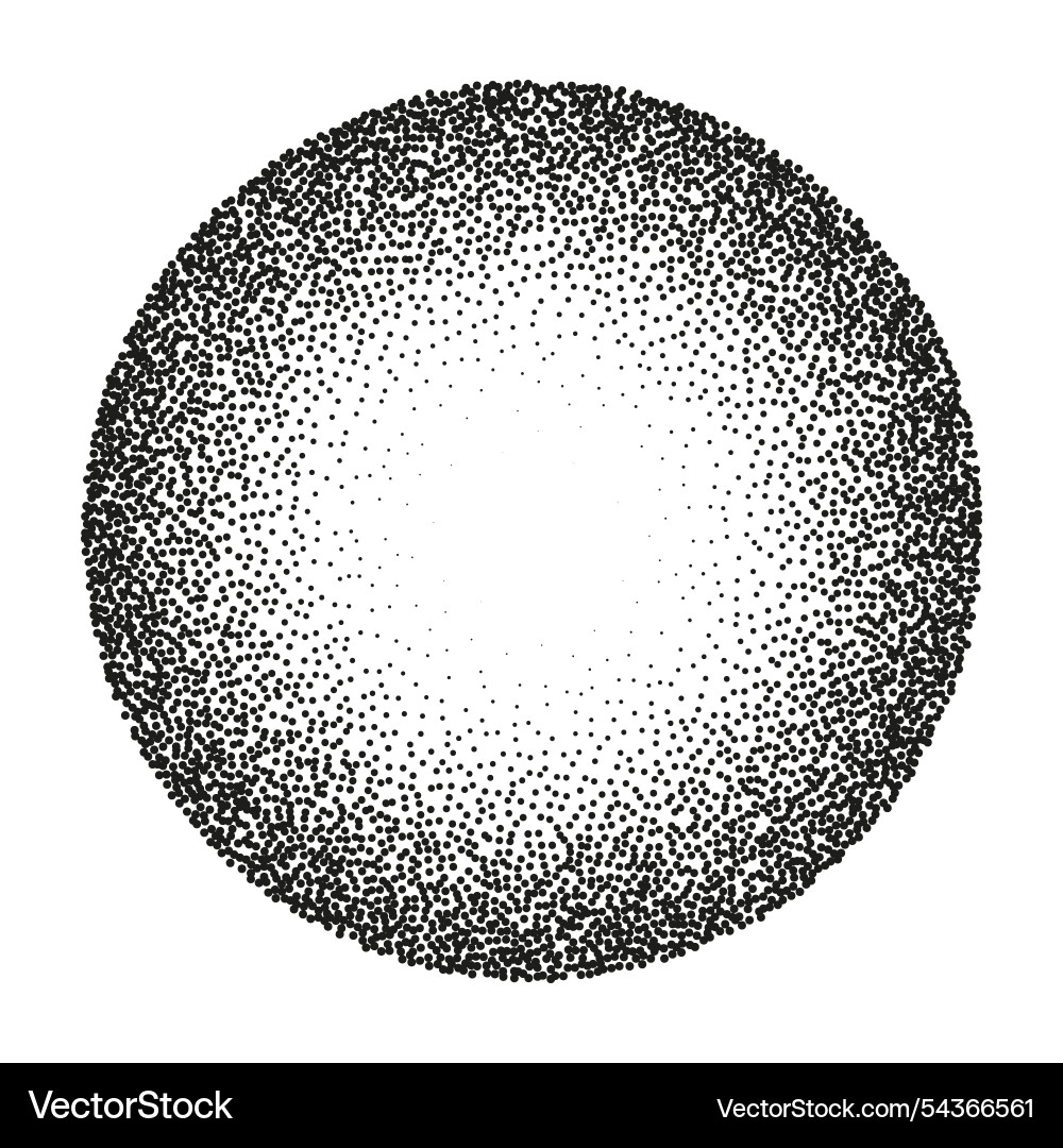 Gradient dot with grain and noise textured sphere Gradient dot with grain and noise textured sphere Vector Image