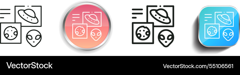 Information icon thin linear regular and button vector image