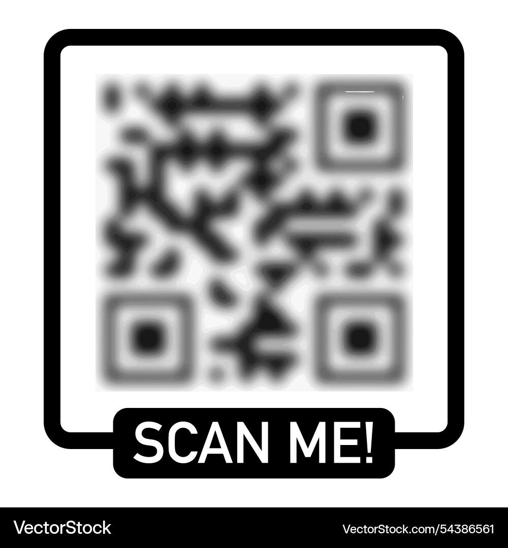 Qr code scan icon black color Qr code scan icon black color vector image