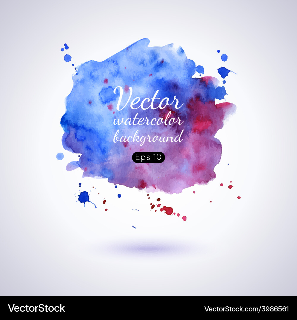 Set of watercolor stains Vector Image