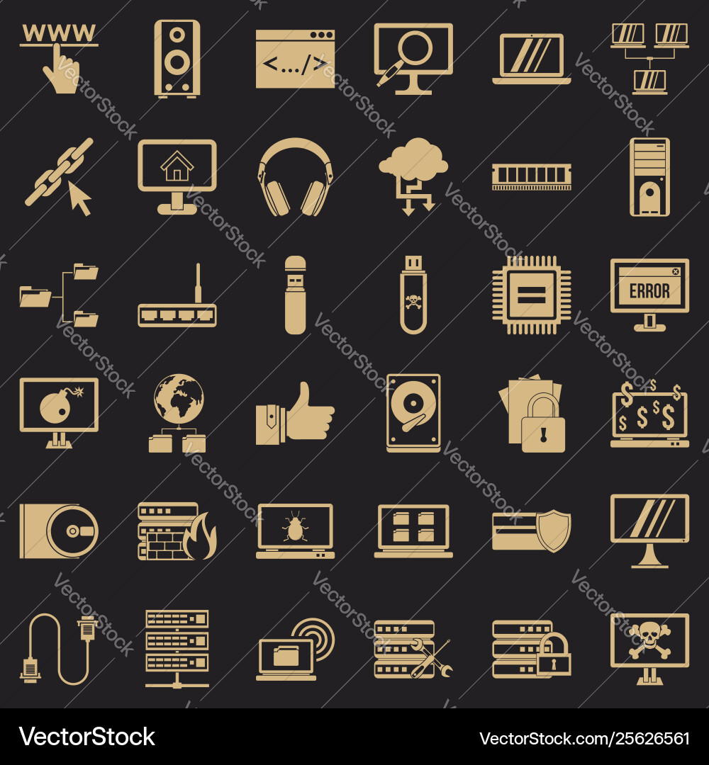 Web icons set simple style Web icons set simple style vector image