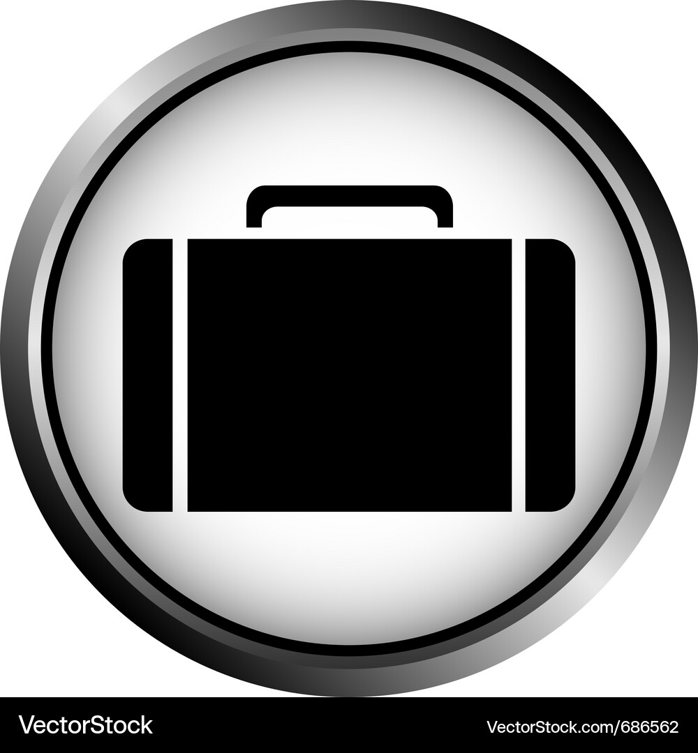Button with a portfolio Vector Image