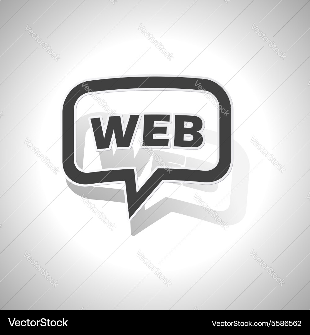 Curved web message icon vector image