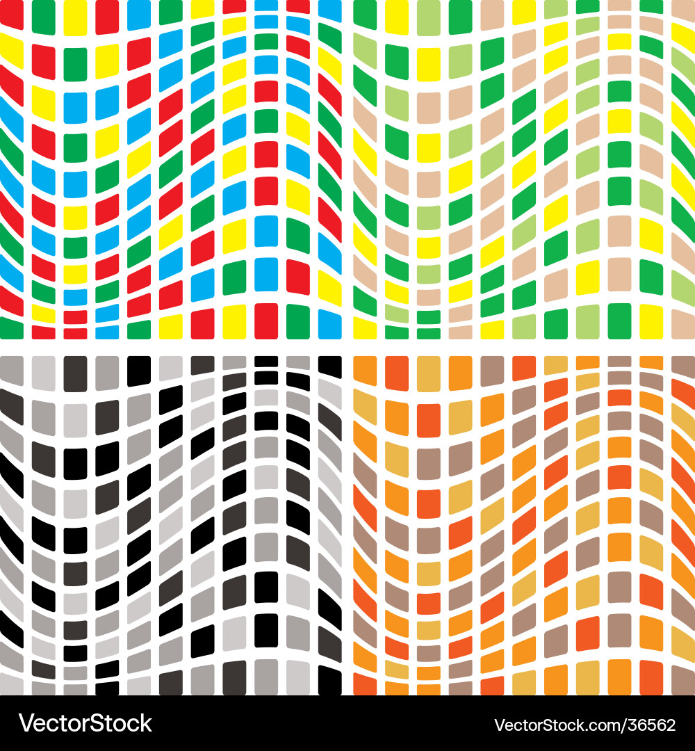 Dynamic Tile Wave Pattern vector image