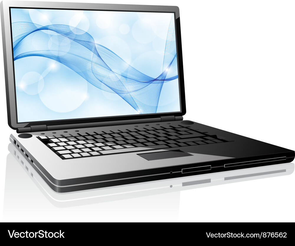 Modern Laptop Display Vector Image