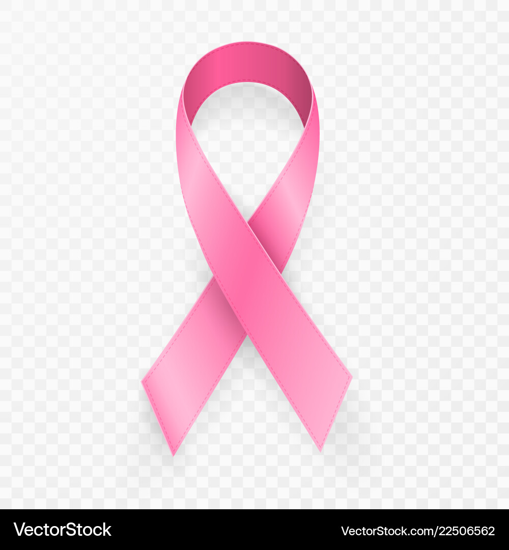 Pink Ribbon Breast Cancer Awareness Vector Image