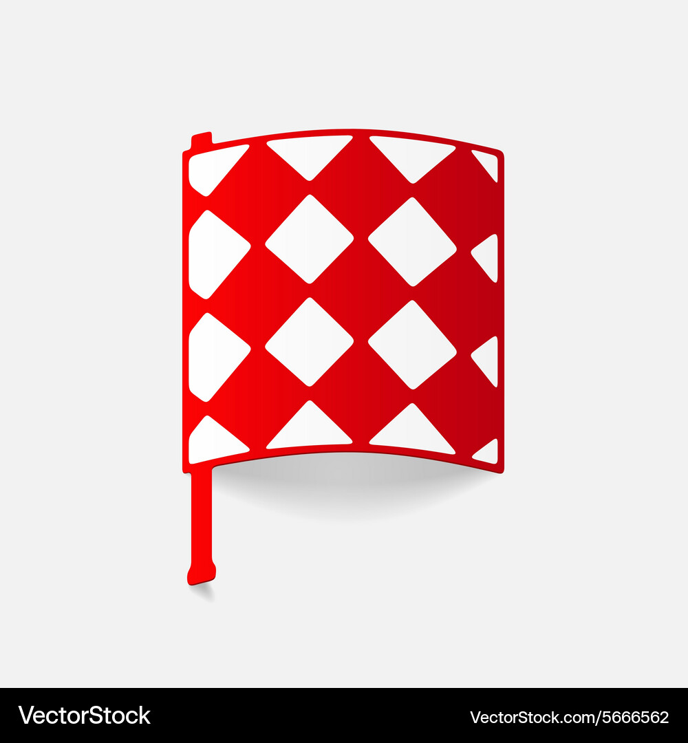 Realistic design element linesman flag Vector Image