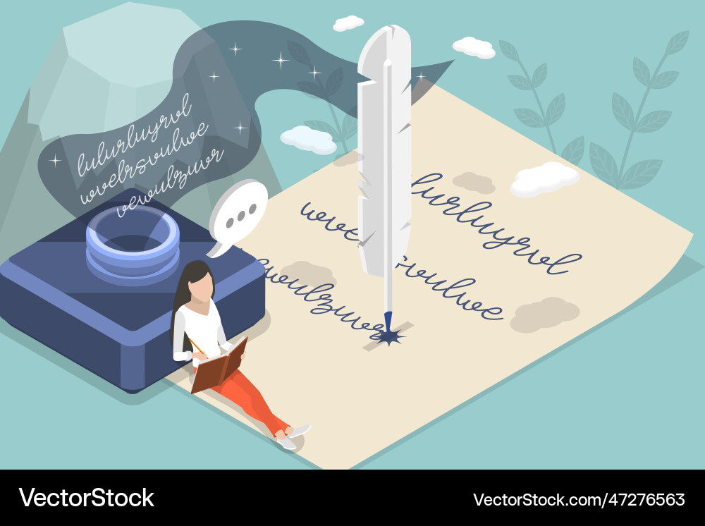 3d isometric flat conceptual Royalty Free Vector Image