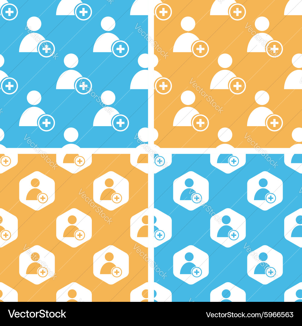 Add user pattern set colored vector image