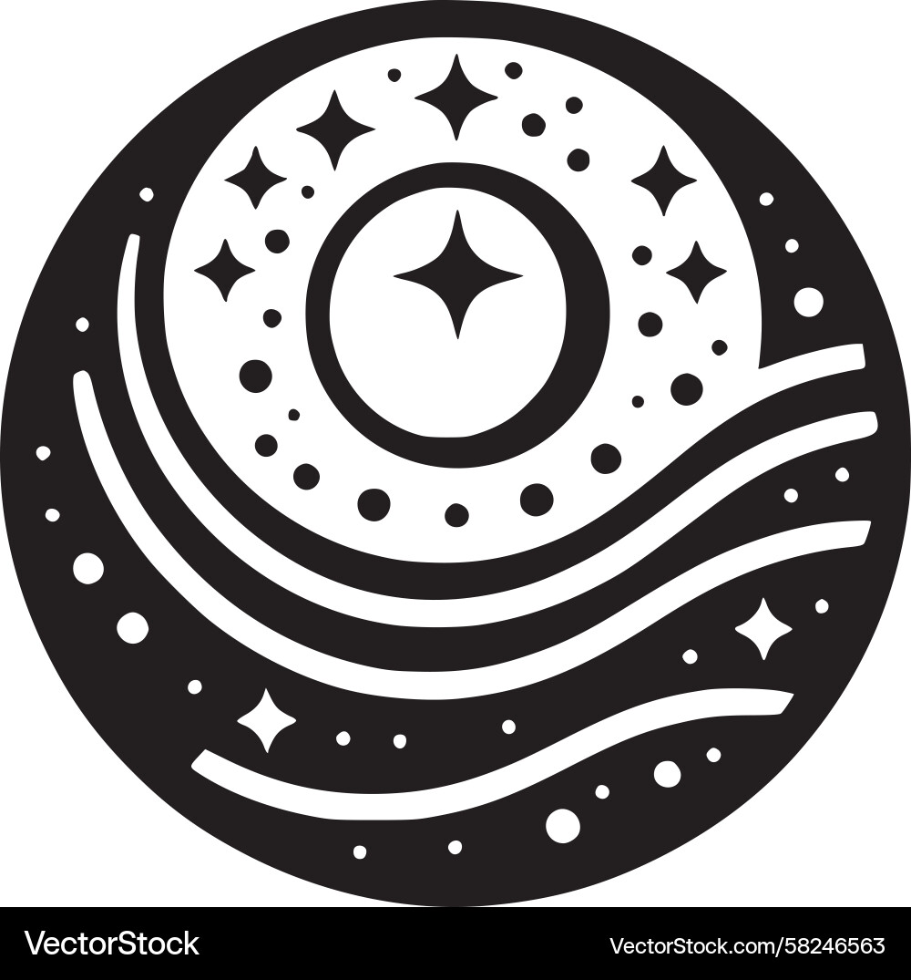 Cosmic Wave Pattern Vector Image