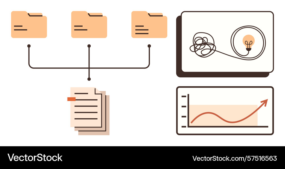 Data organization problem-solving and growth Data organization problem-solving and growth vector image