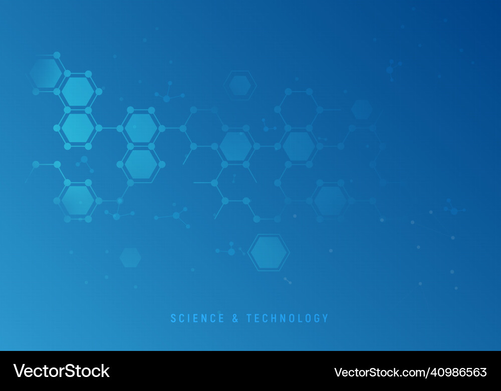 Molecular Structure Background - Science vector image