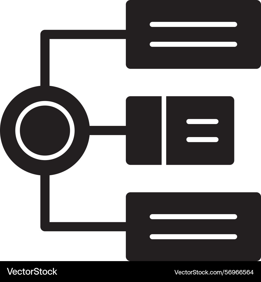 Algorithm glyph Stil Icon Design vektorbild
