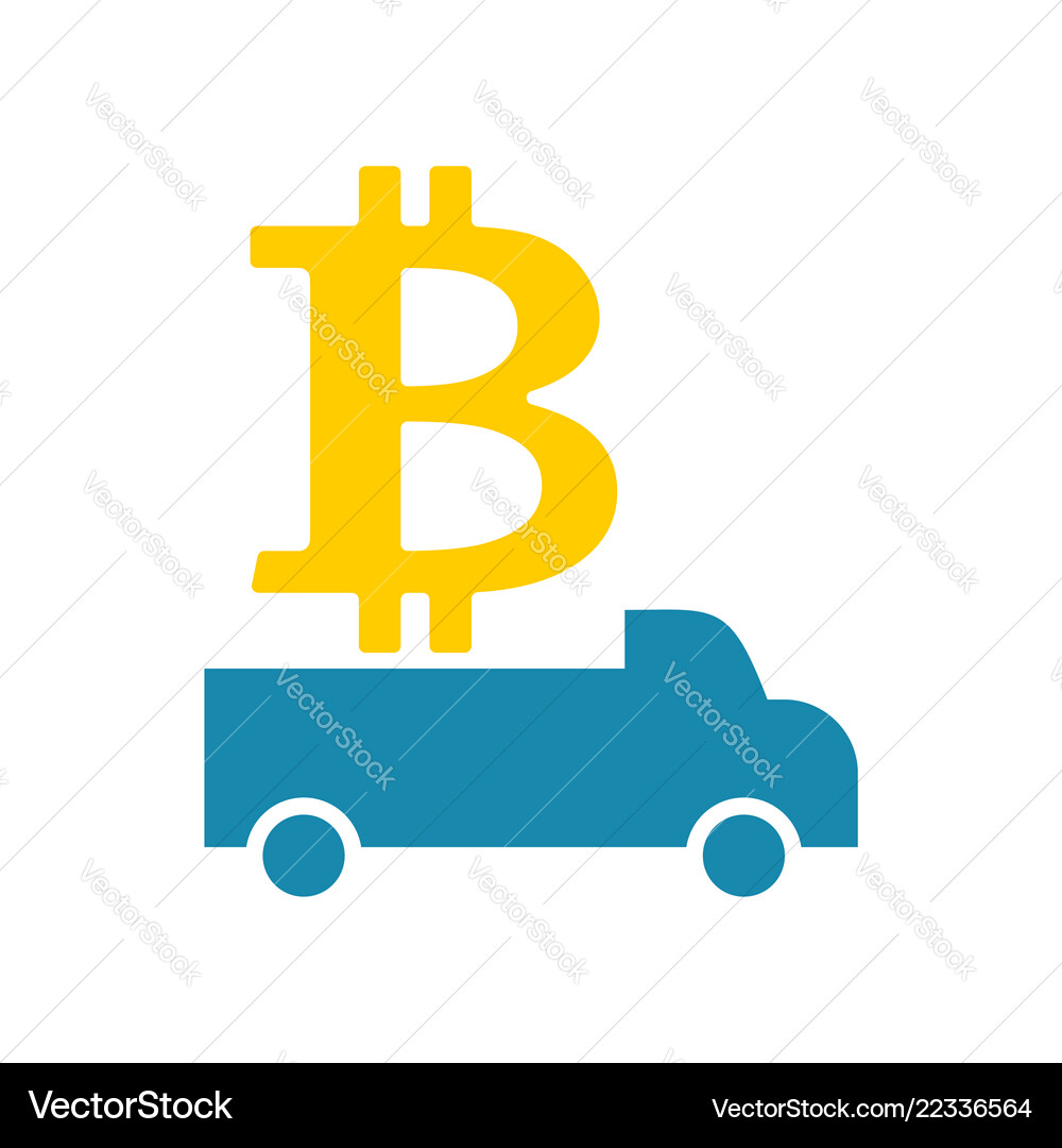 Delivery bitcoin cryptocurrency logistics virtual – Royalty-Free Vector |  VectorStock