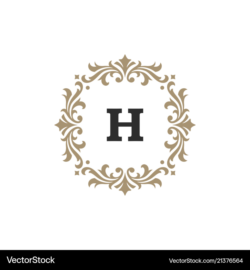 Elegant Monogram Logo Template Vector Image