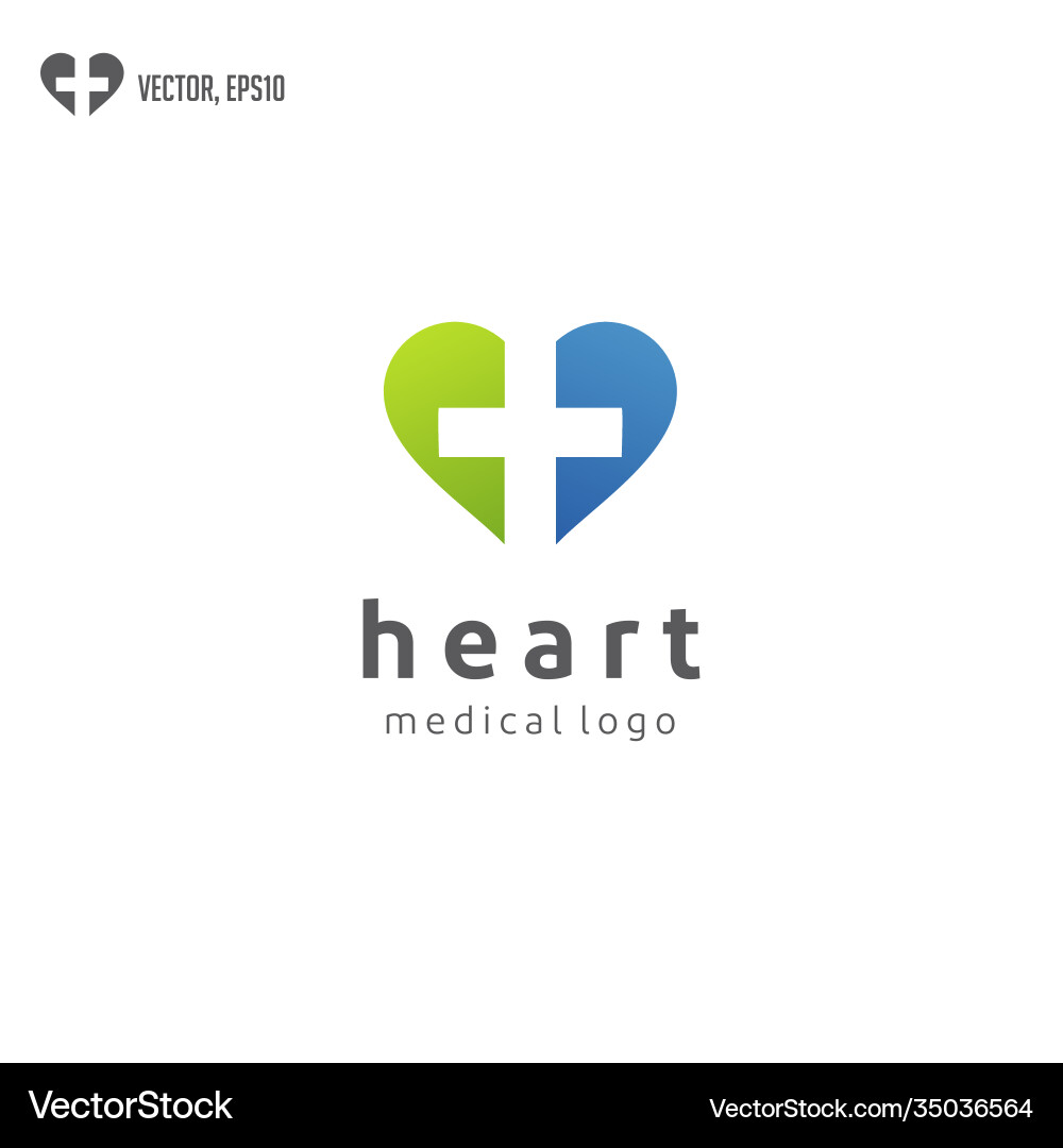 Heart Health Logo - Medical Care Vector Image