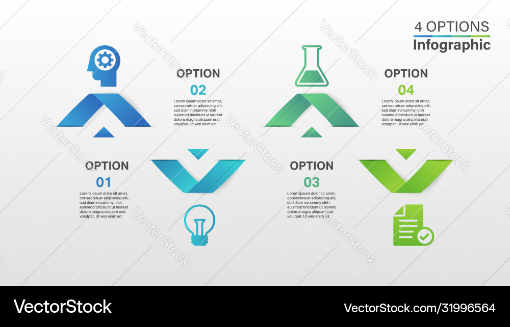 Infographic design template with 4 steps Infographic design template with 4 steps vector image