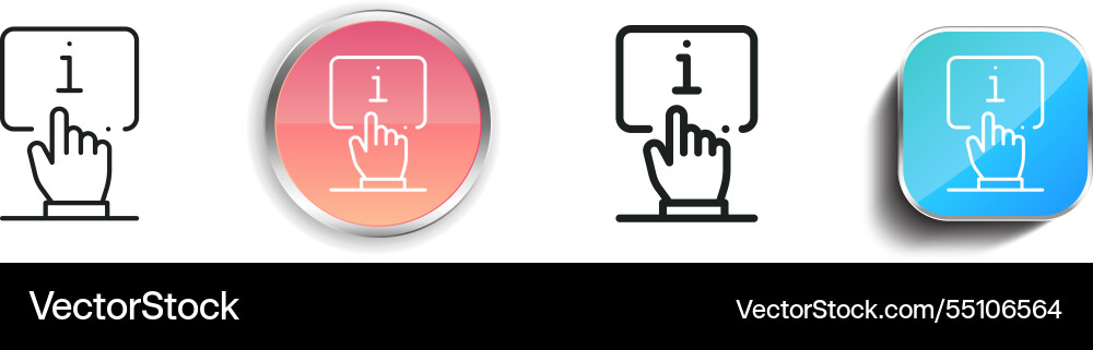 Information icon thin linear regular and button vector image