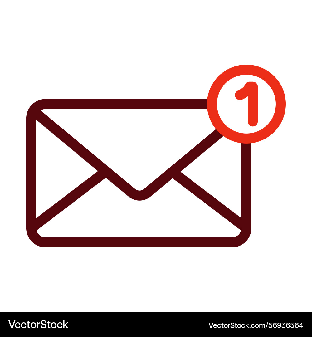 Message thickk line two color icons for personal vector image