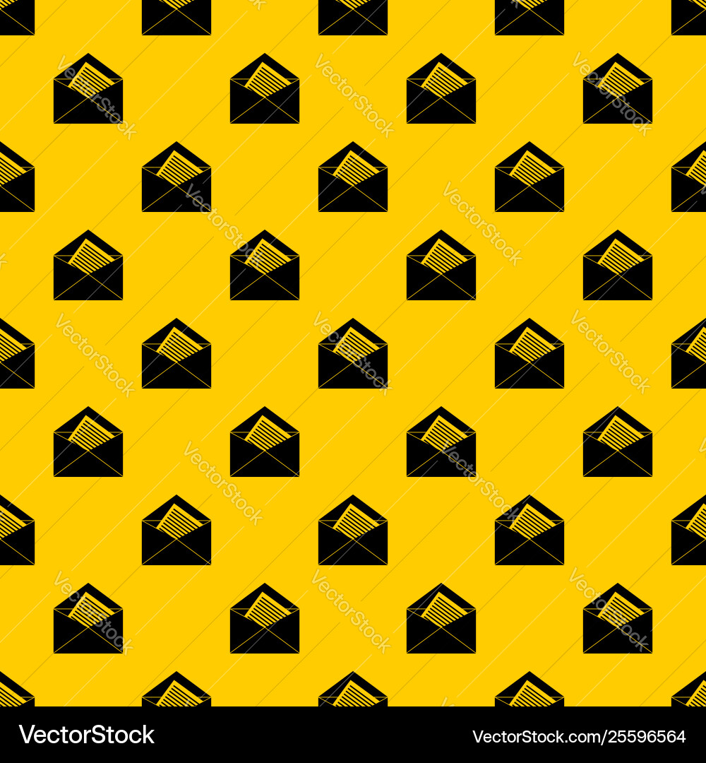 Open envelope with sheet paper pattern Open envelope with sheet paper pattern vector image