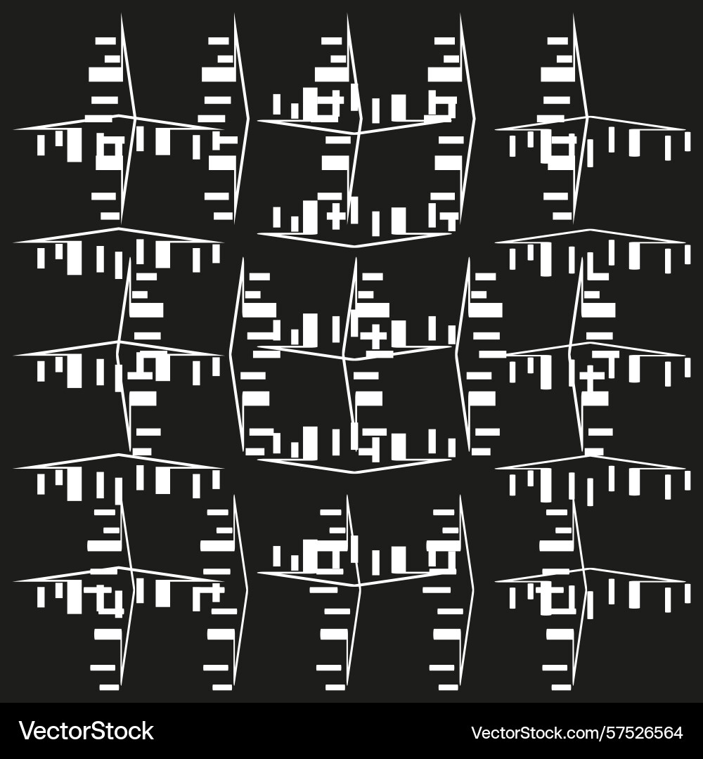 Pixel maze icon abstract glitch pattern square Pixel maze icon abstract glitch pattern square vector image