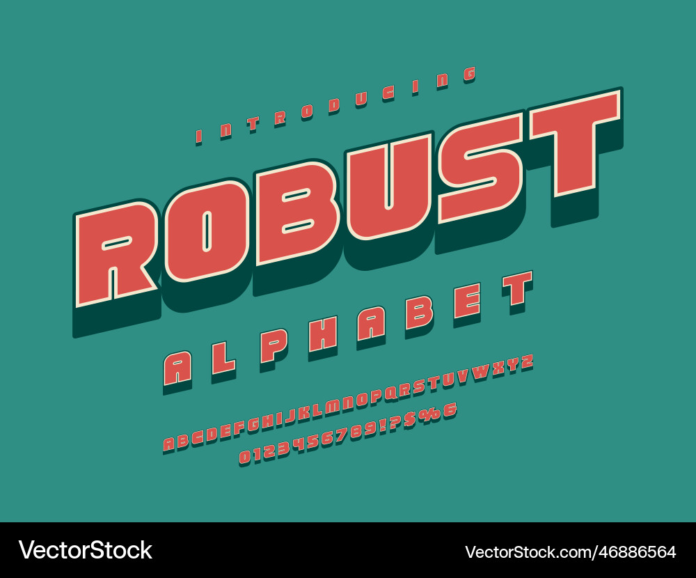 Retro font Vector Image