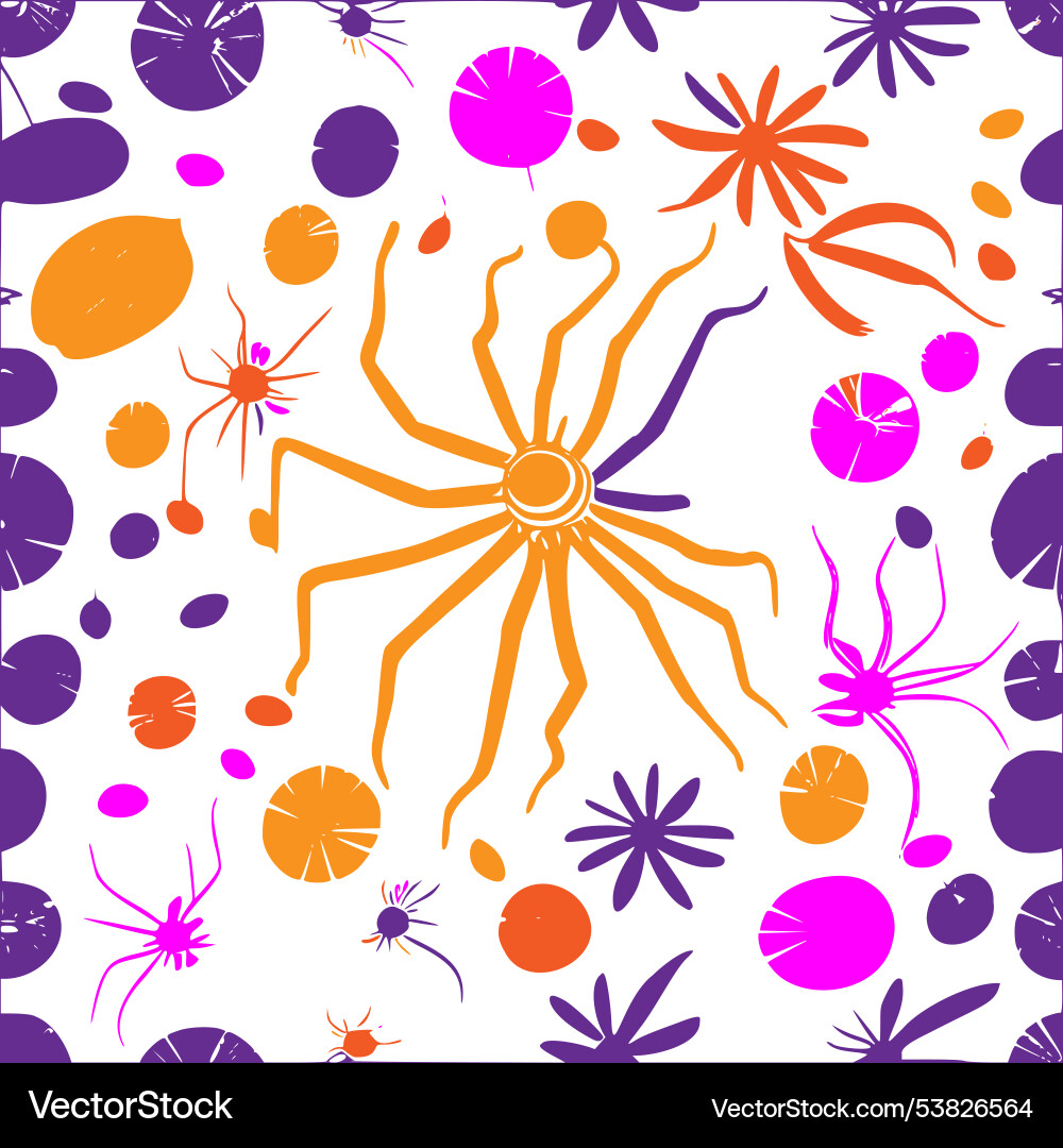 Spider abstract pattern seamless Vector Image