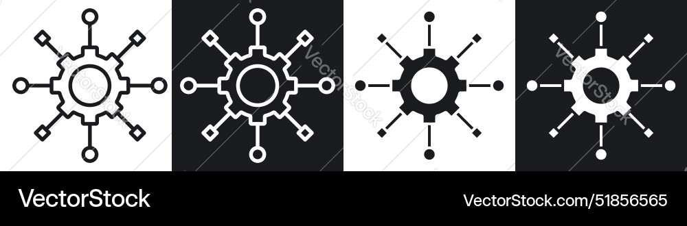 Algorithm Icon Set - Minimalist vector image