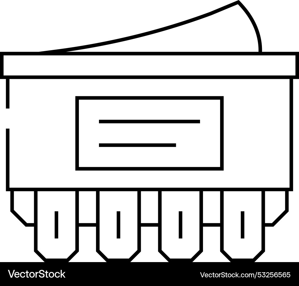 Double pole single throw switch device line icon Double pole single throw switch device line icon vector image