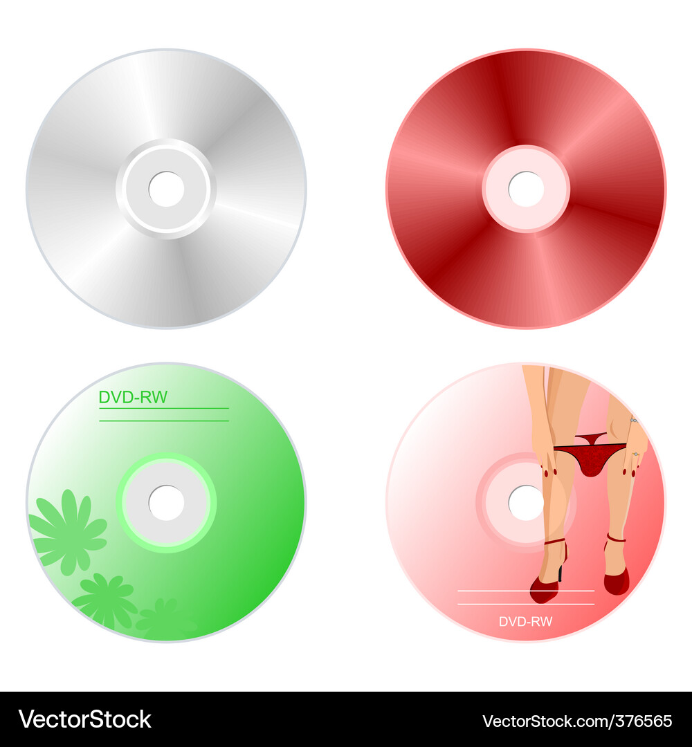 DVD Disk Set Vector Image