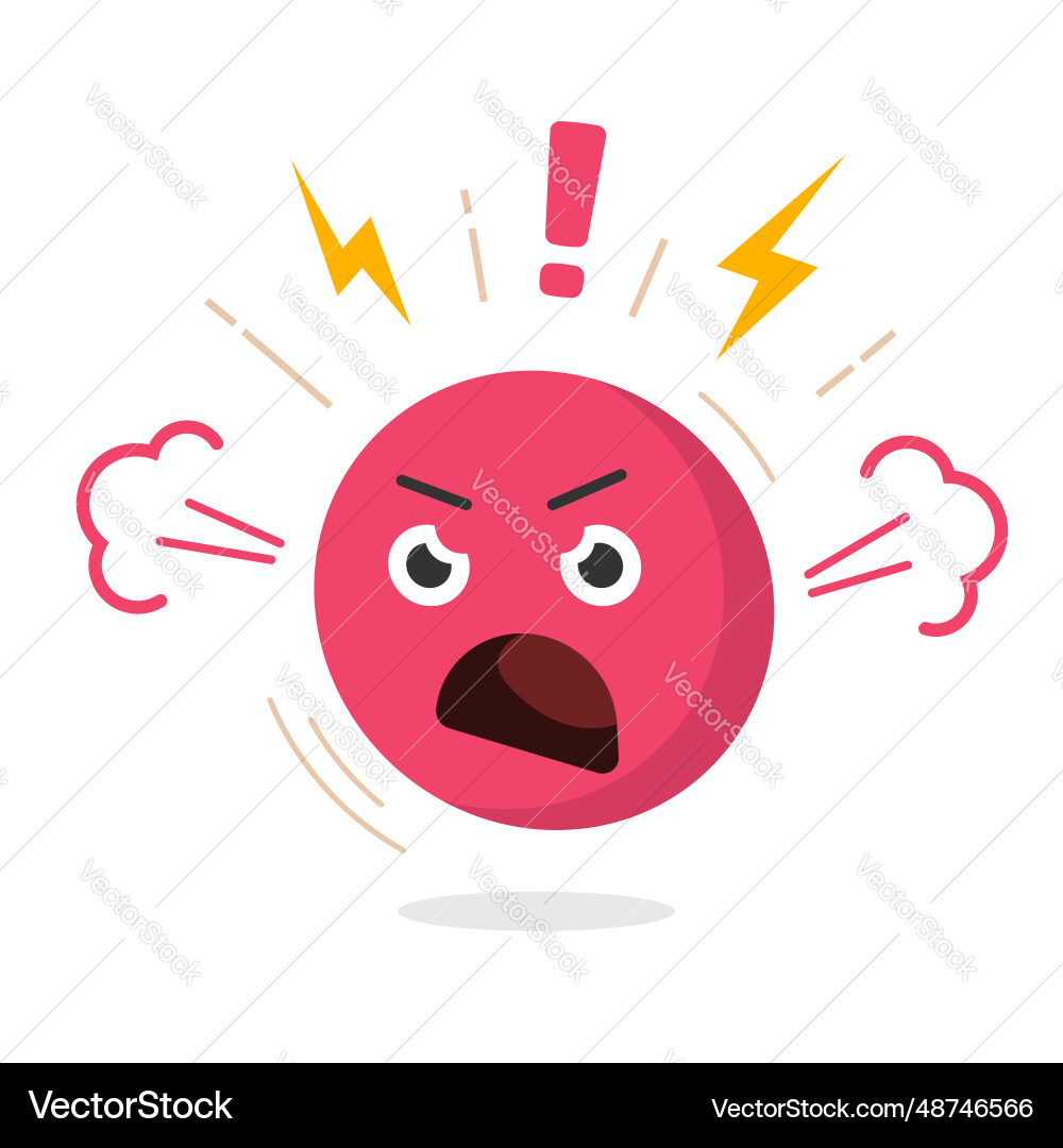 Angry hate mad unhappy emoticon smiley icon Angry hate mad unhappy emoticon smiley icon vector image