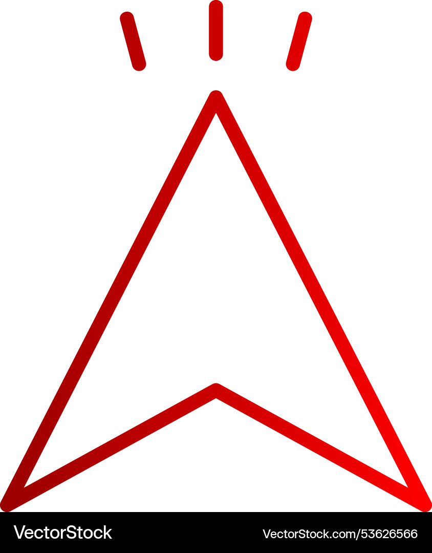 Cursor line gradient icon Vector Image