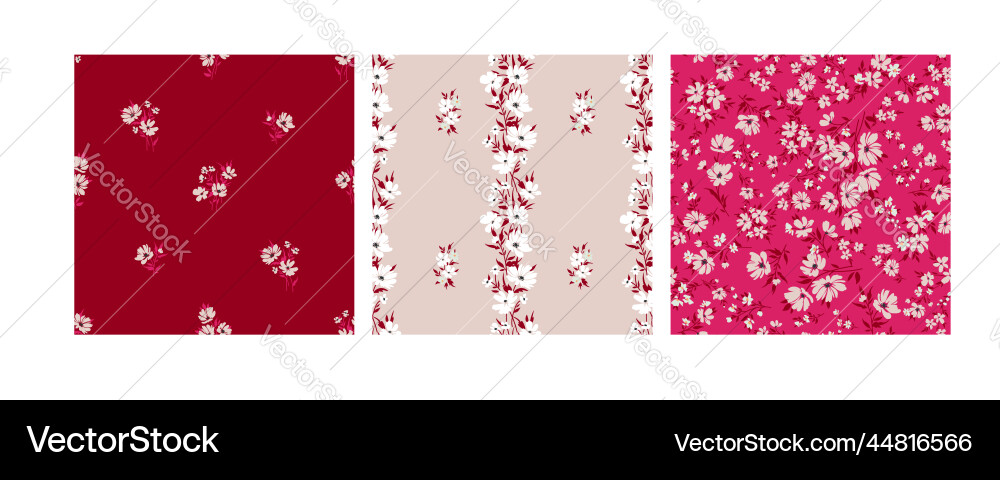 Design of spring print with flowers for textile Design of spring print with flowers for textile Vector Image