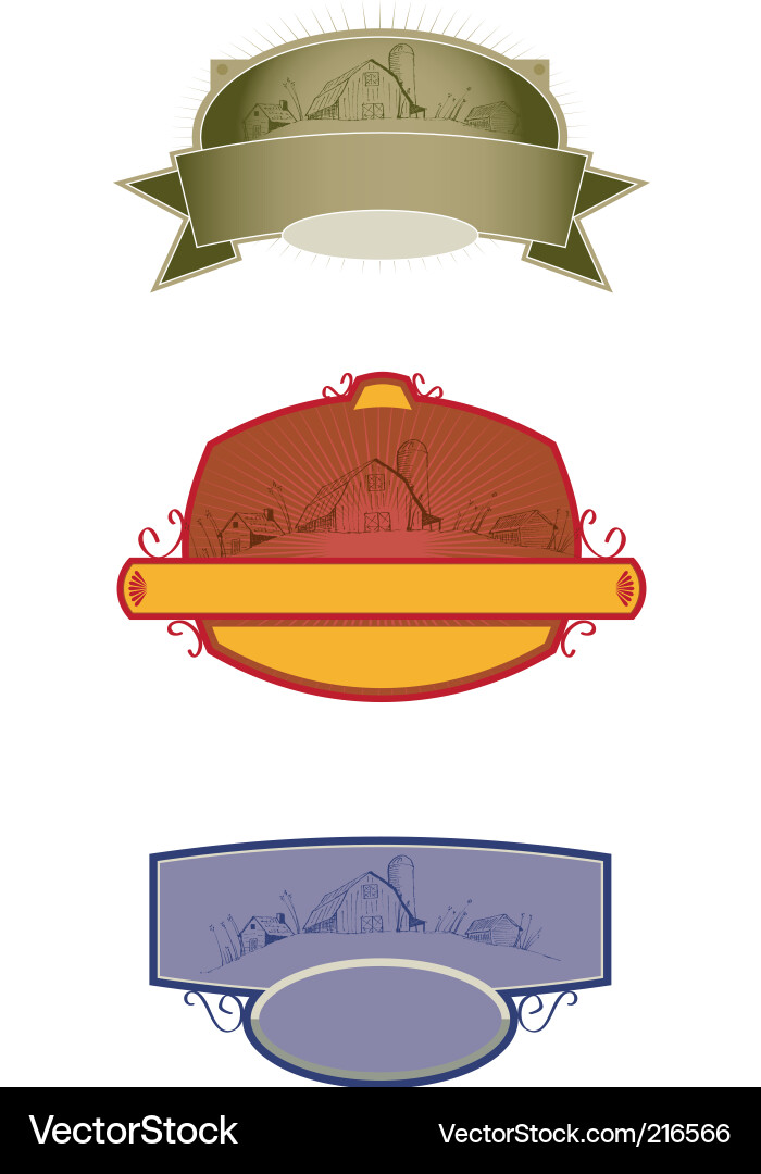 Farm label Royalty Free Vector Image - VectorStock