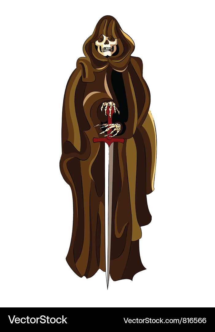 Grim Reaper with Sword Vector Image