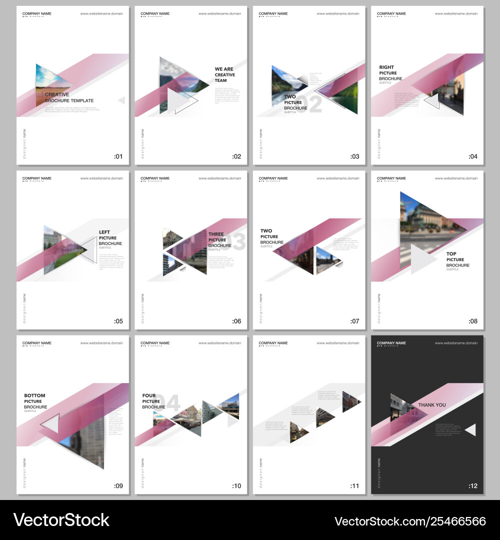 Minimal brochure templates with colorful gradient Minimal brochure templates with colorful gradient vector image