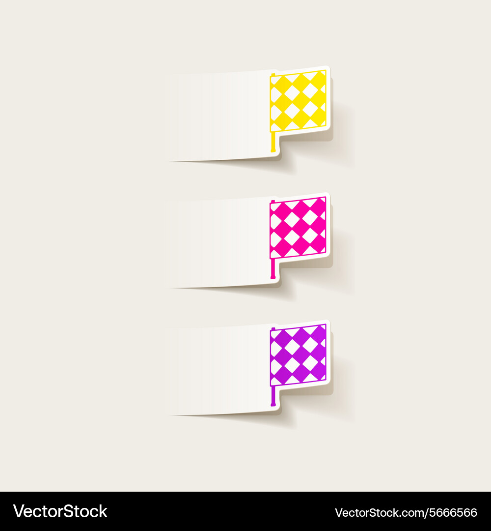 Realistic design element linesman flag Vector Image