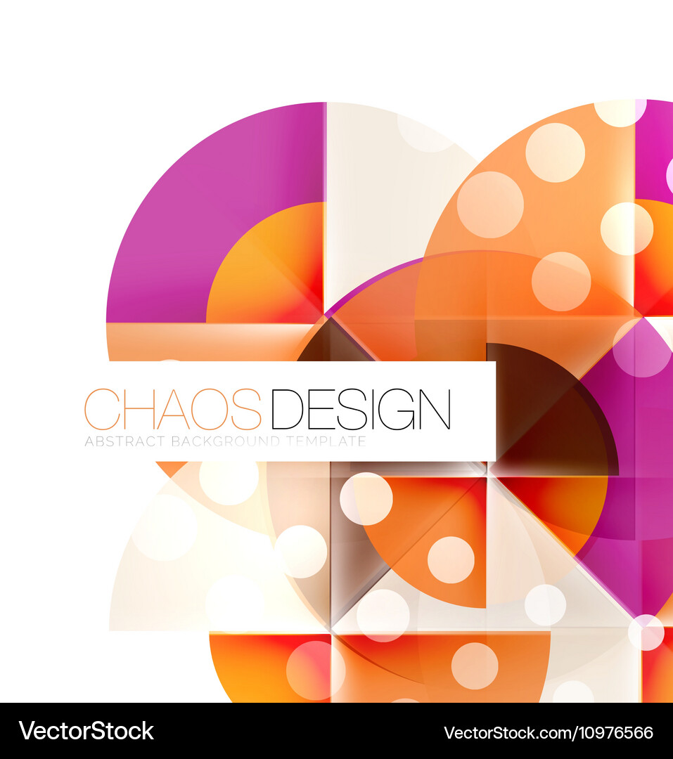 Round shape elements composition abstract Vector Image