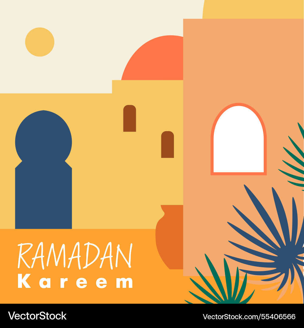 Vibrant islamic architectural design Royalty Free Vector