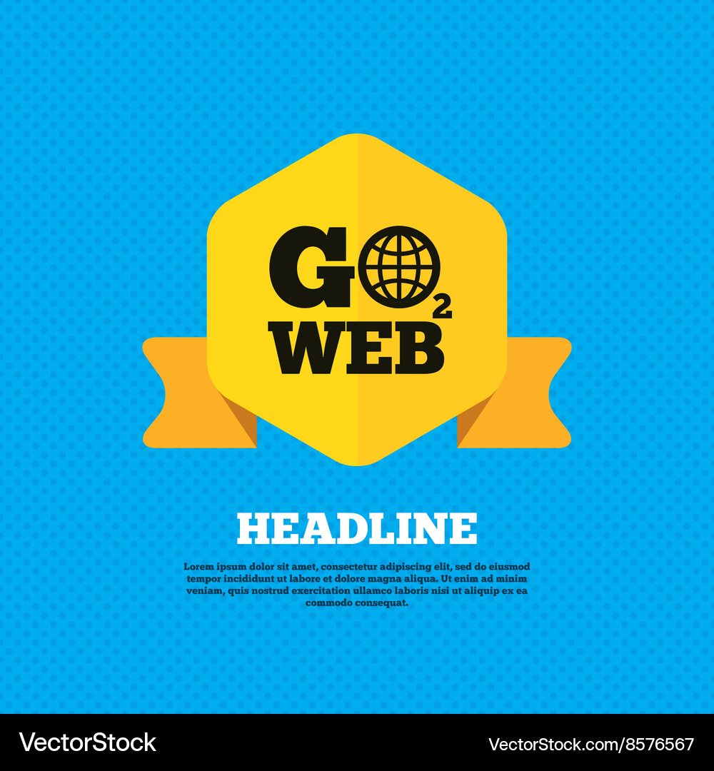 Go to web icon internet access symbol Vector Image