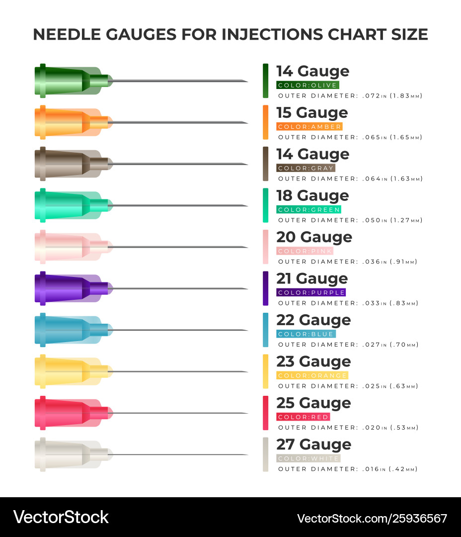Needle Gauges For Injections Chart Size Royalty Free Vector needle-gauges-for-injections-chart-size-royalty-free-vector
