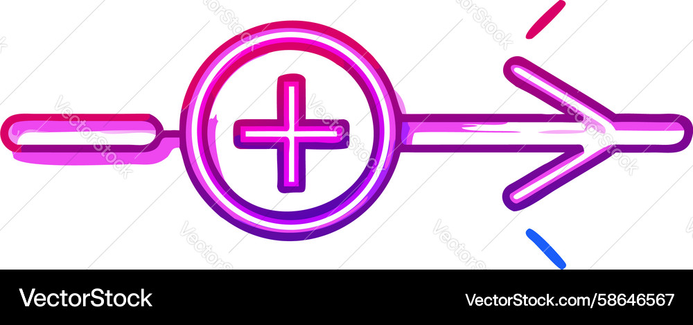 Plus Arrow: Add & Progress Vector Image