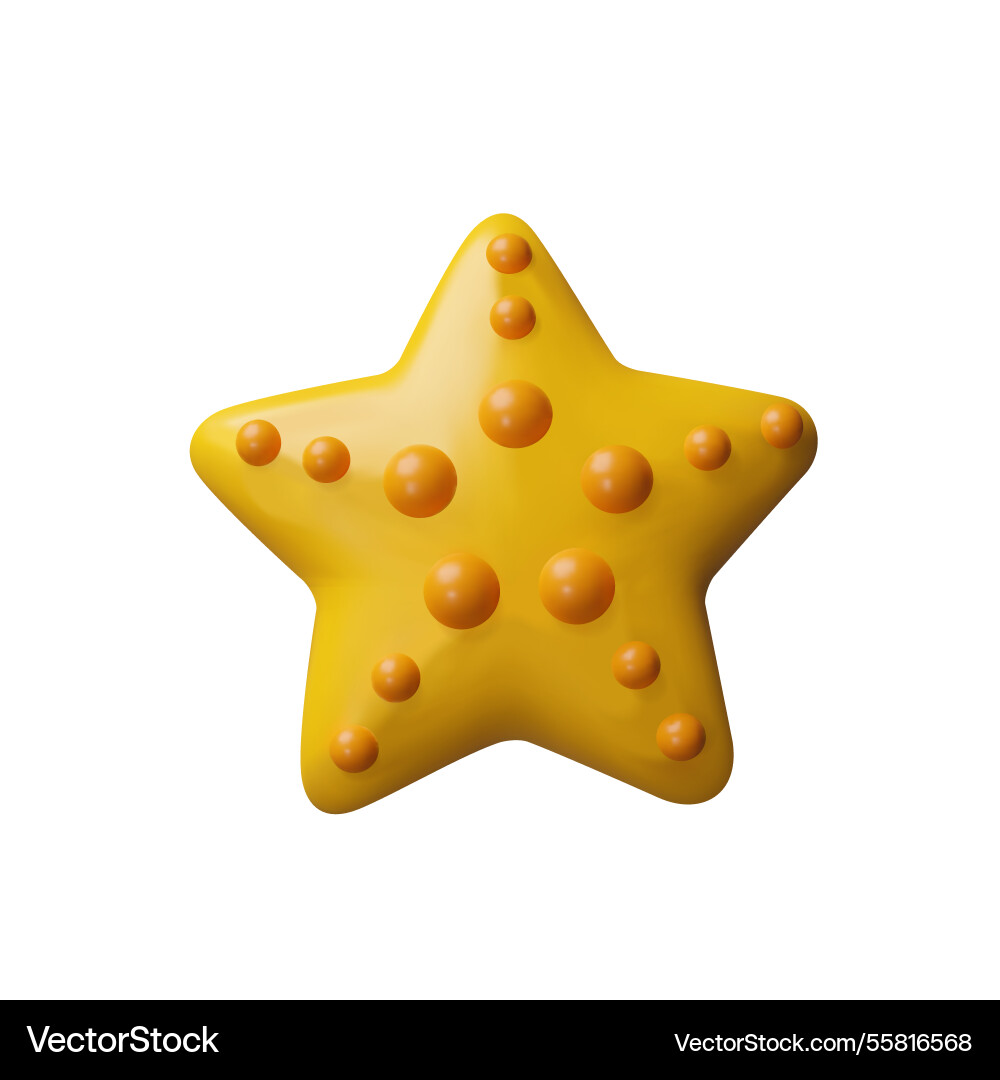 3d starfish Royalty Free Vector Image - VectorStock