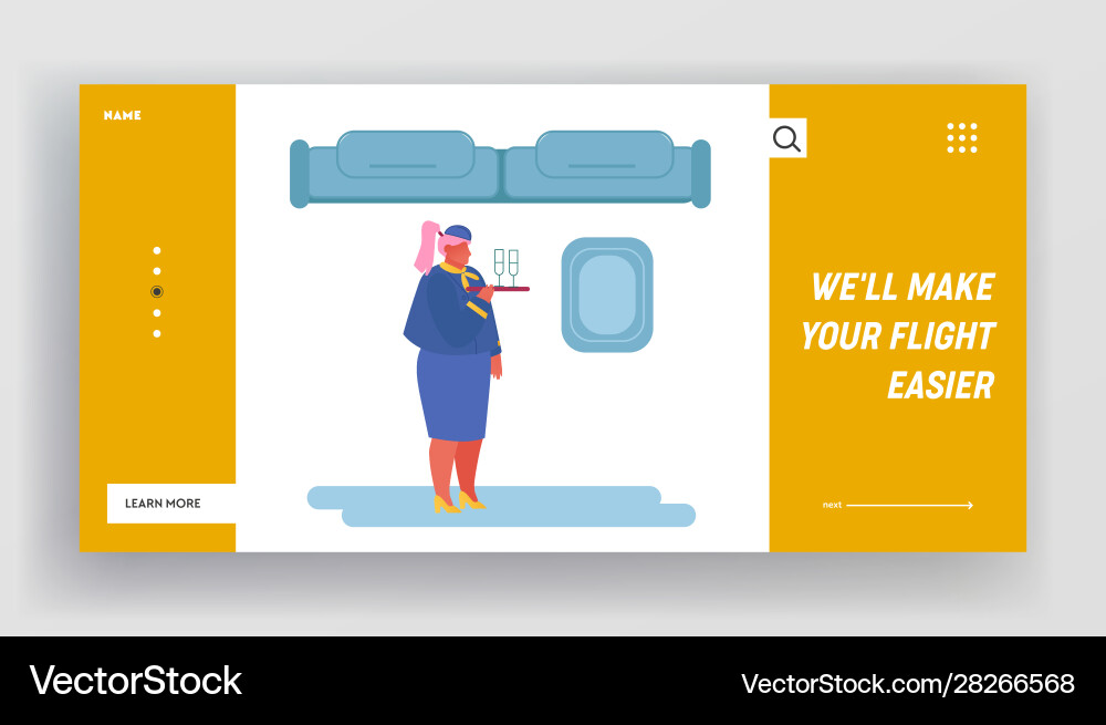 Airline Transport Service Website Landung Airline Transport Service Website Landung vektorbild
