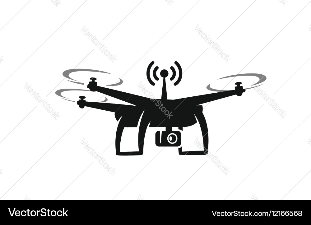 Black drone icon Royalty Free Vector Image - VectorStock