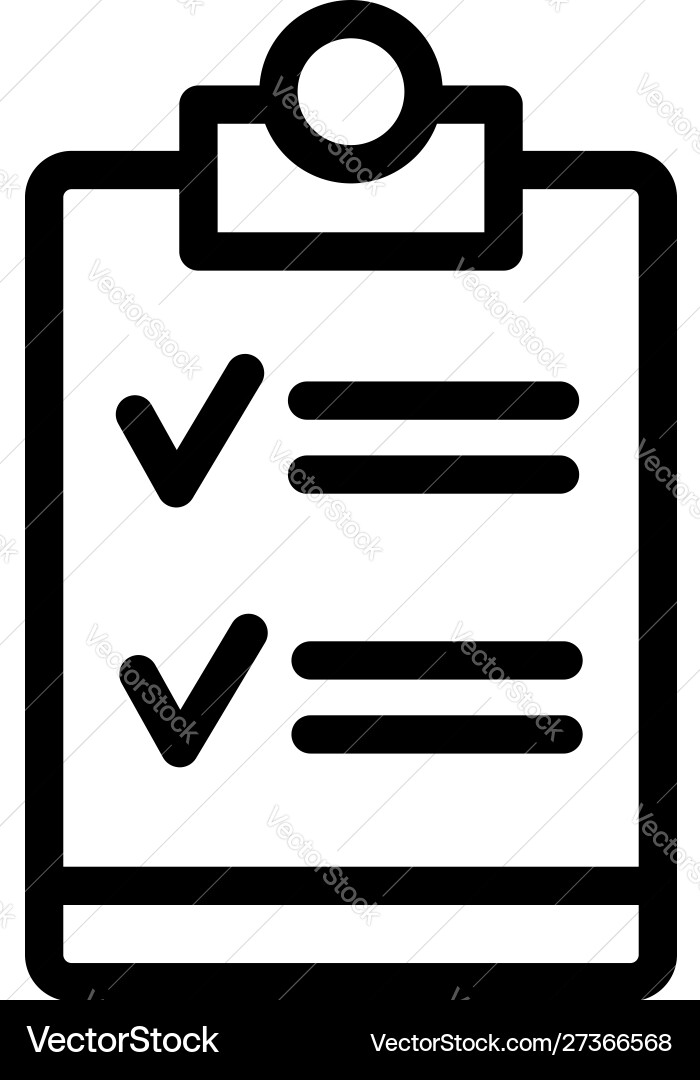 Check list icon outline style Check list icon outline style vector image