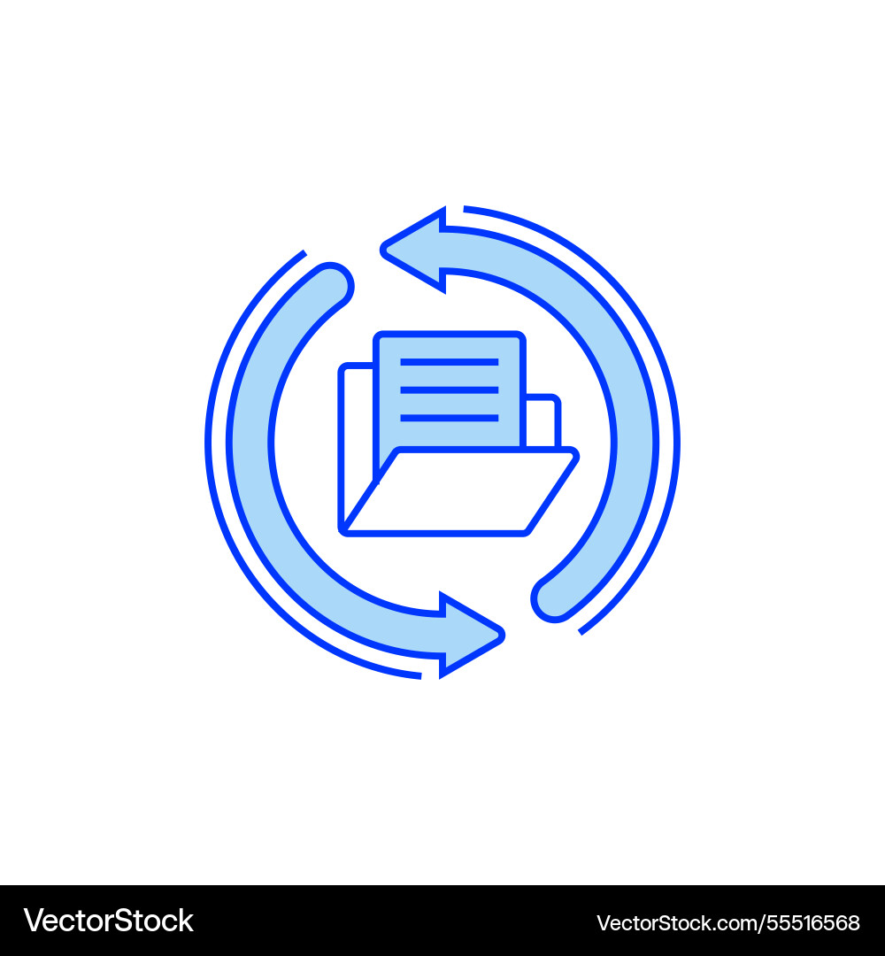 Data backup filled line icon linear style sign Data backup filled line icon linear style sign vector image