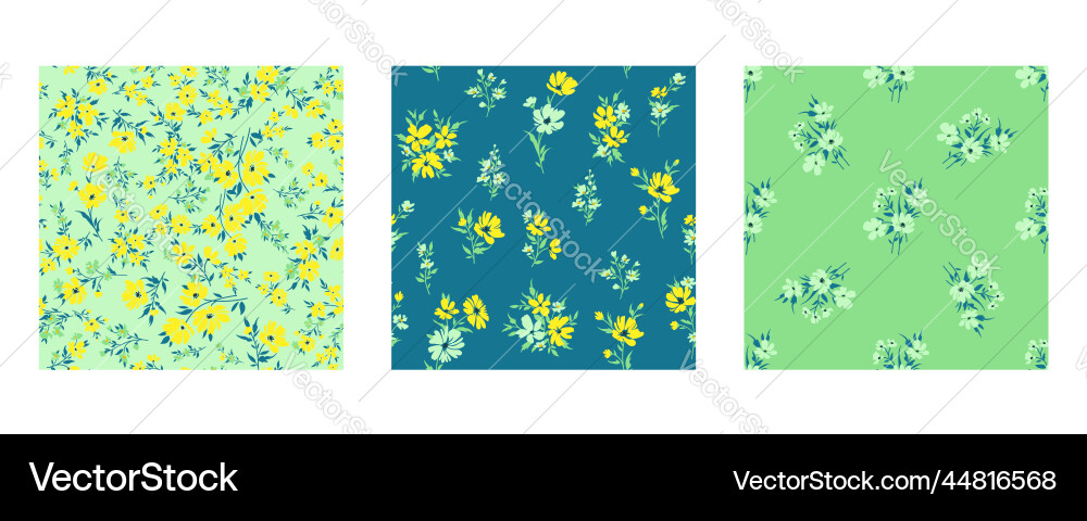 Design of spring print with flowers for textile vector image