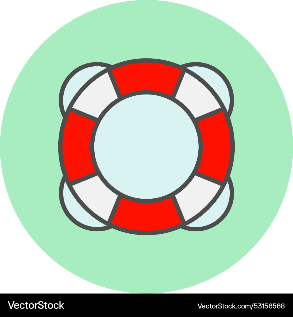 Float line filled circle icon Vector Image